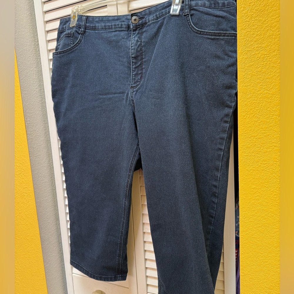 Laura Ashley Women's Straight Leg Jeans - Dark Blue